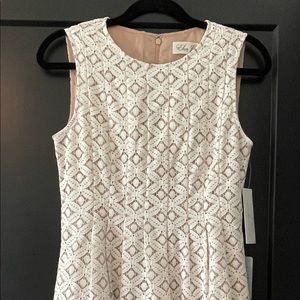 Eliza J Ivory Lace Sleeveless Dress